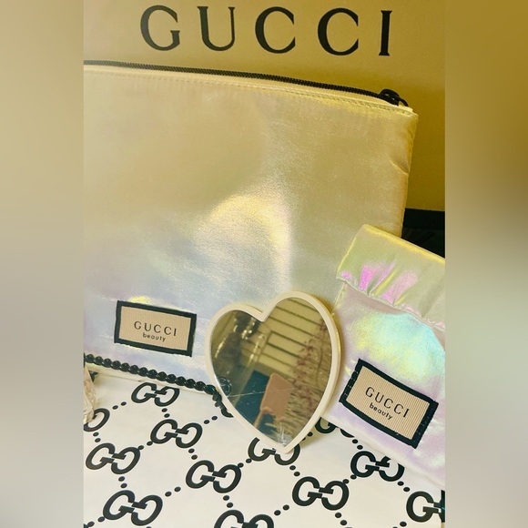 Gucci Beauty Flora Pouch/Makeup Zipped Bag Pearl Bundle - Picture 10 of 15